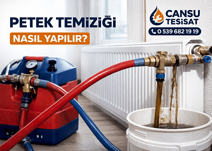 Makine ile petek temizliği işlemi – Cansu Tesisat kalorifer petek temizleme hizmeti